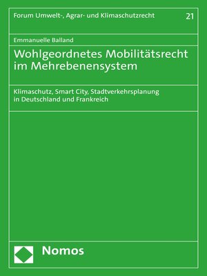 cover image of Wohlgeordnetes Mobilitätsrecht im Mehrebenensystem